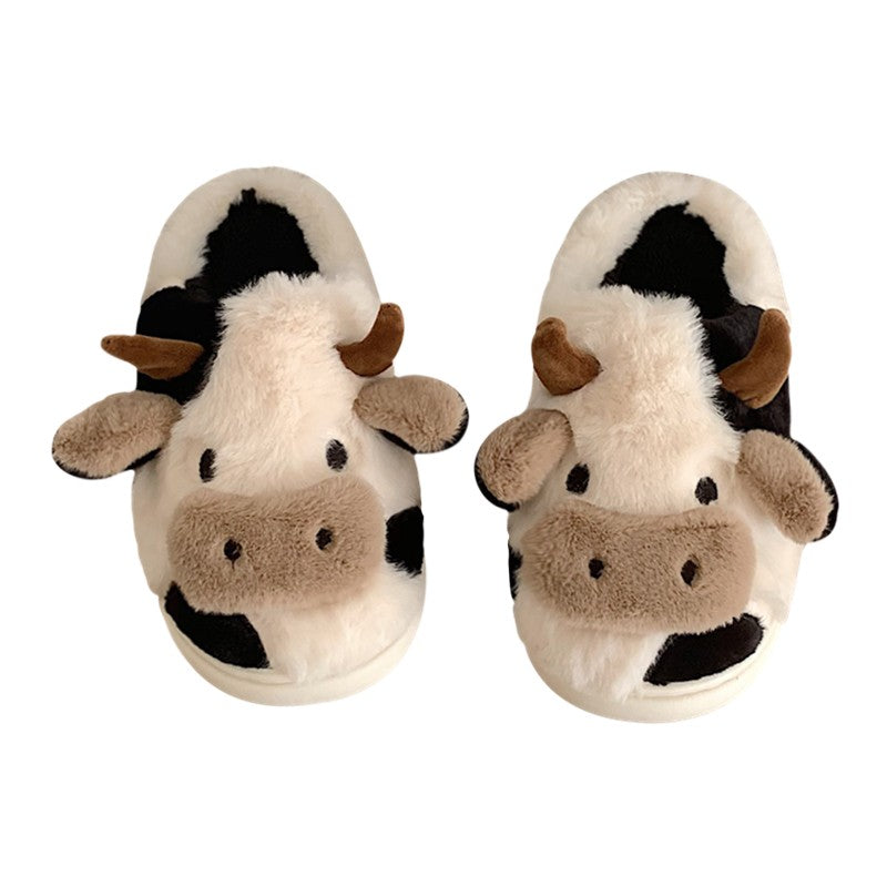 Cute cartoon cow cotton slippers   HA1345