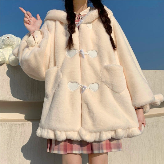 Thick fleece plush coat   HA1269