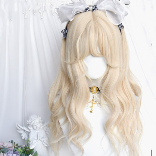 Short Platinum Wool Curly Wig  HA1694