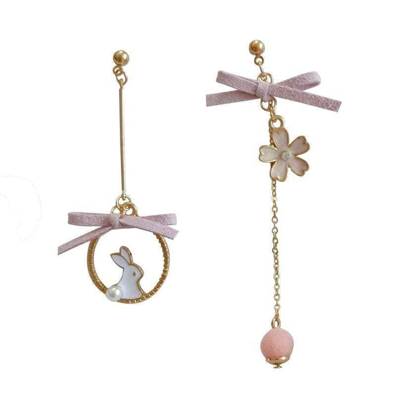 Pink Rabbit Sakura Bow Ear Clip  HA0721