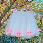 Sweet Bowknot Mesh Skirt  HA1408