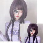 Daily long straight purple jellyfish head    HA0164