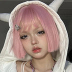 Pink cos universal bob wig   HA1545