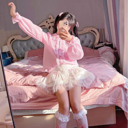 Bow Lace White Skirt   HA0361