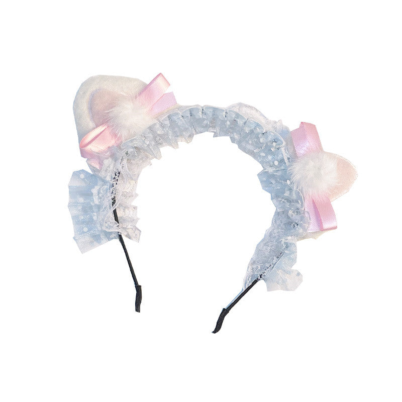 Sweet super fairy pink cat ear headband    HA0735