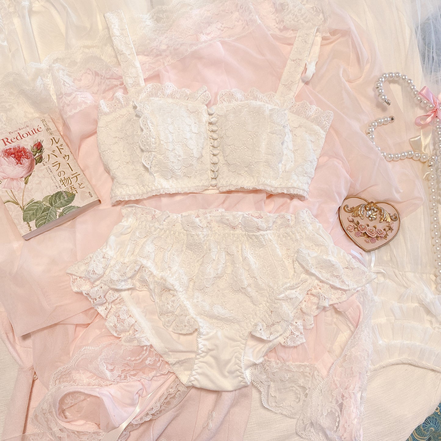 Palace Rose Cotton Underwear Bra Set    HA0650