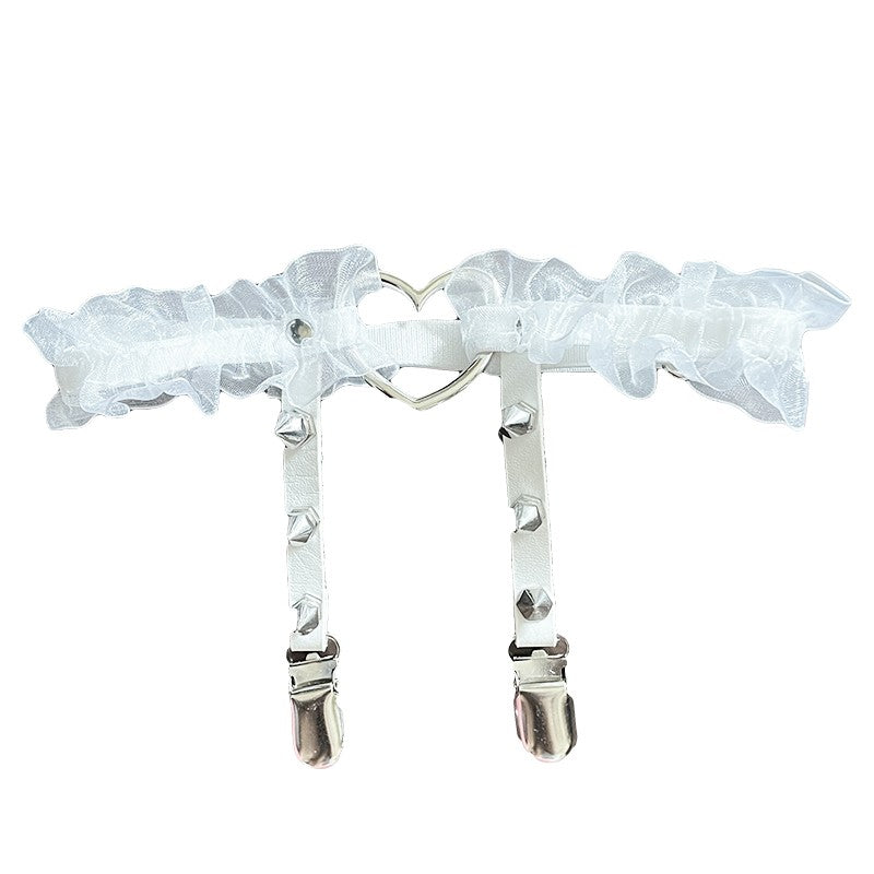 Cute rivet punk jk garter clip   HA1303