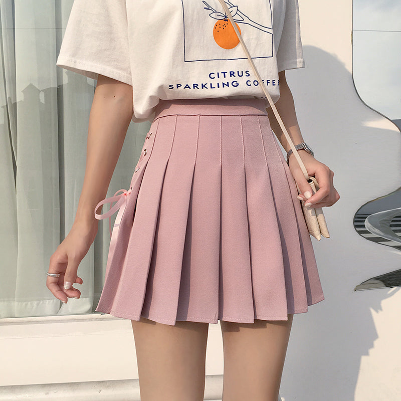 High waist pleated skirt HA0965