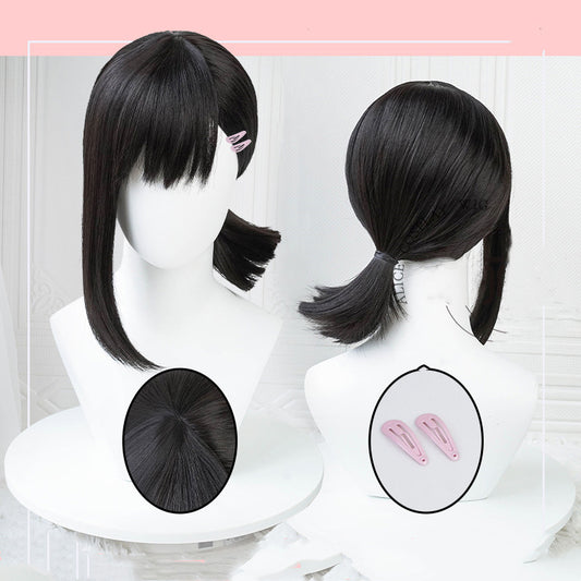 Black short wig   HA1182