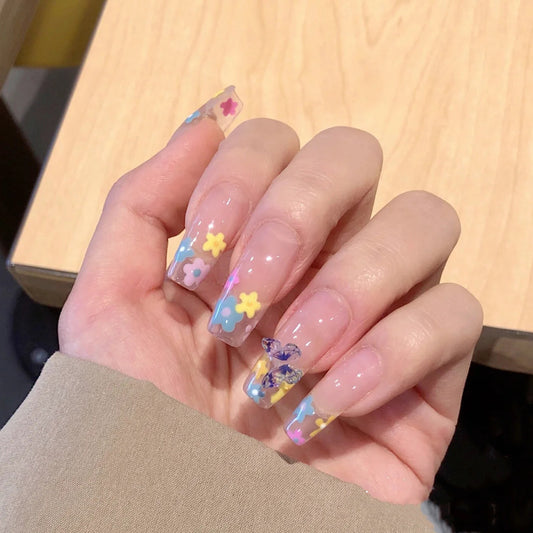 Butterfly Flower Nail Art   HA0221