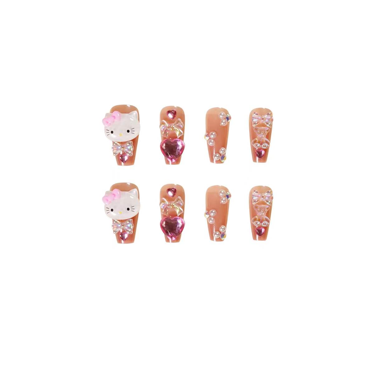 Pearl Heart Nail Patch   HA00129