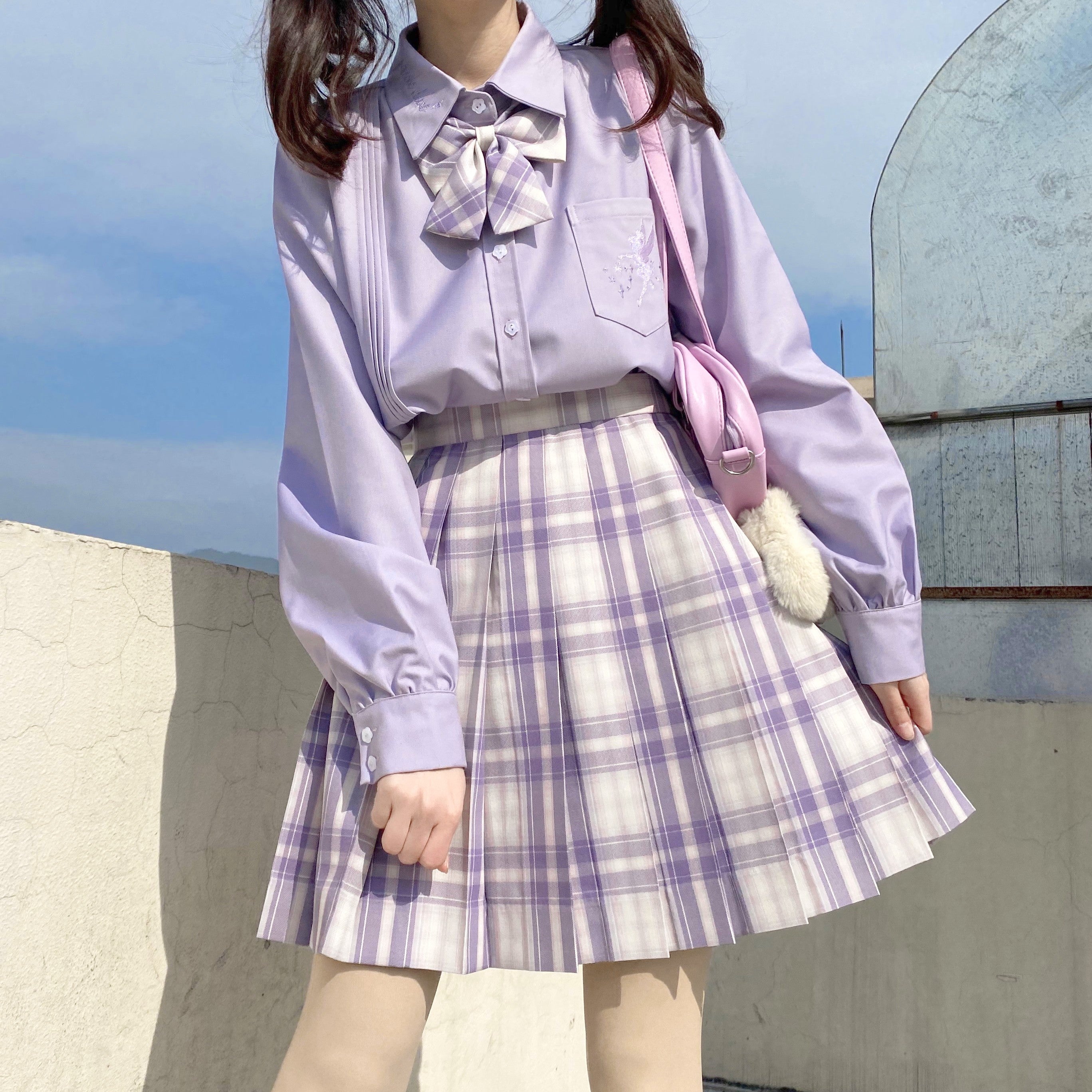 Uniform plaid skirt HA1502