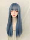 Mermaid Blue Long Straight Hair Wig  HA1441