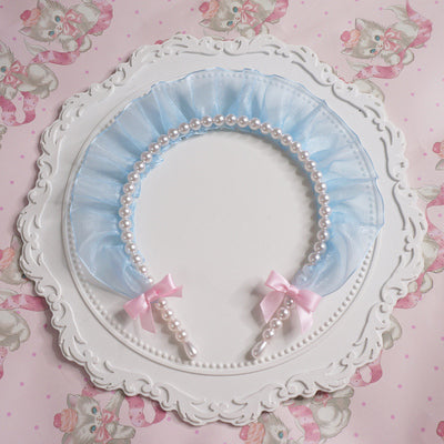 Lace Pearl Headband Headband    HA0483