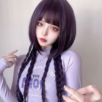 Daily long straight purple jellyfish head    HA0164