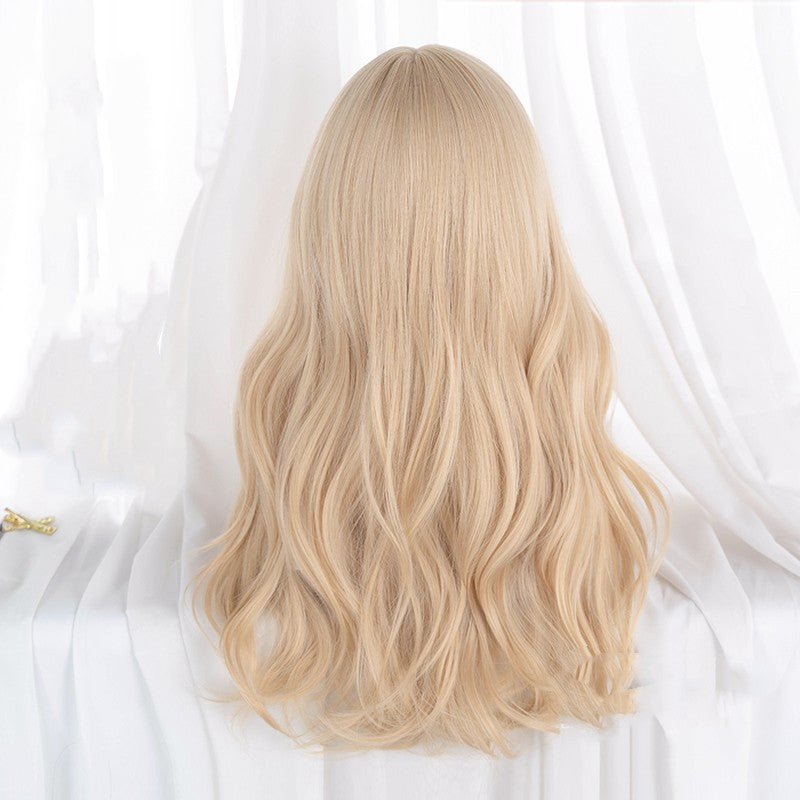 Blonde wavy long curly hair    HA1237