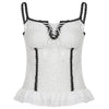 Gothic Sling Black and White Colorblock Top    HA0775