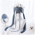 Long straight hair with blue air bangs HA0072