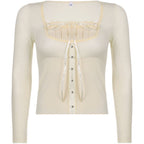 Square neck long sleeve T-shirt   HA1550