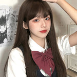 Daily natural cute girl with long straight hair  HA0148