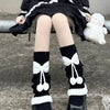 Socks with bowknot and fur pom  HA1660