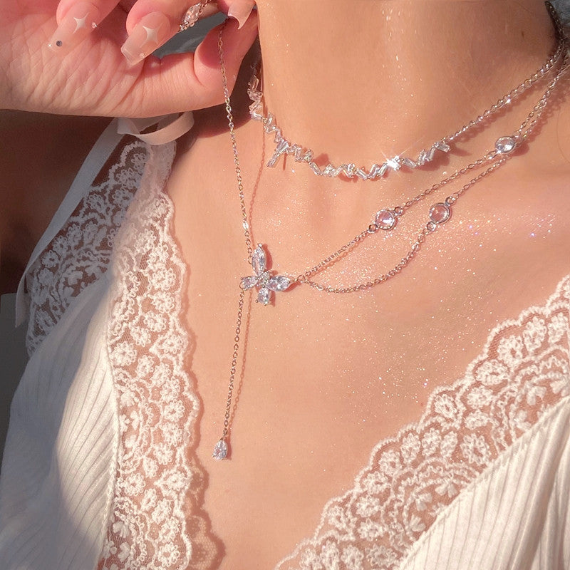 Butterfly Diamond Necklace Ring   HA0722