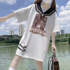 Sweet bear print bottoming shirt   HA1500