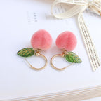 Cute girly peach earrings   HA0525