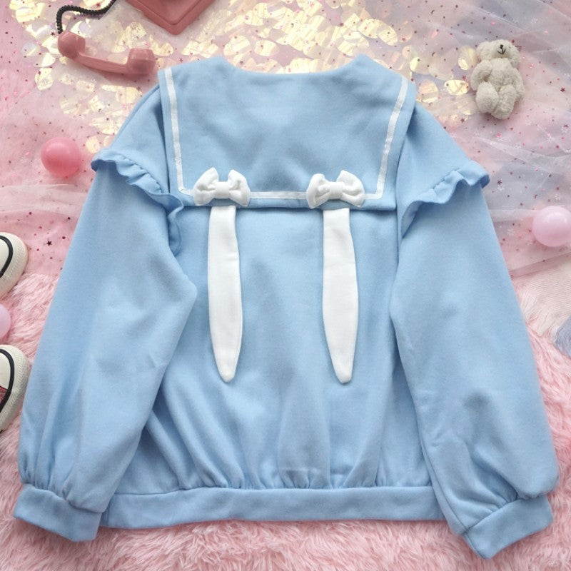 Rabbit Ear Bow Fleece Sweatshirt   HA1526