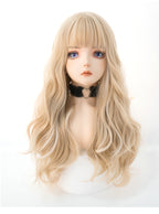 Long curly hair with natural bangs  HA0285