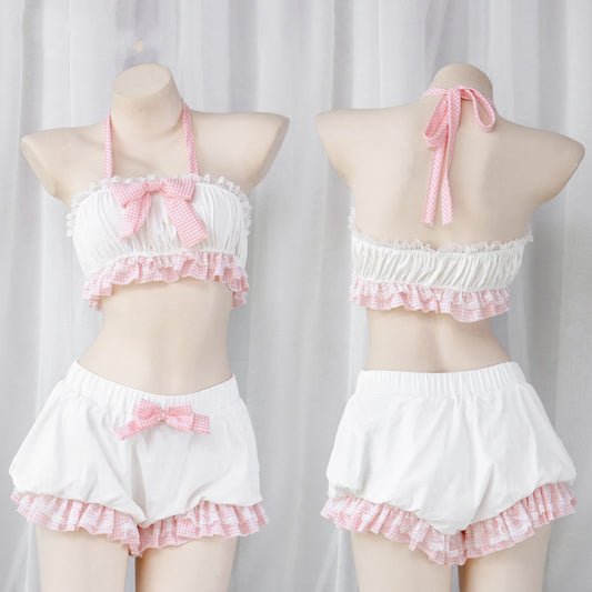 Bow bloomers tube top set    HA0703