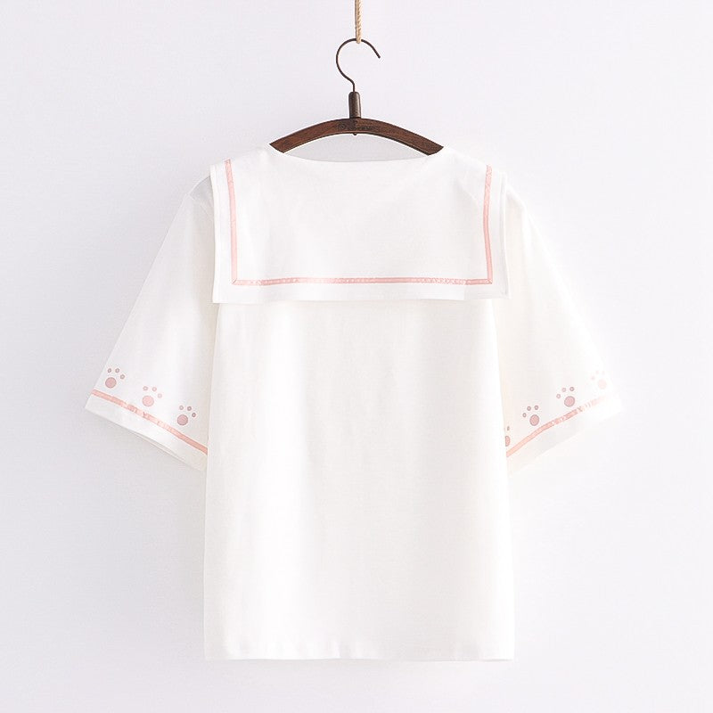 Cute cat ears short-sleeved T-shirt   HA1492