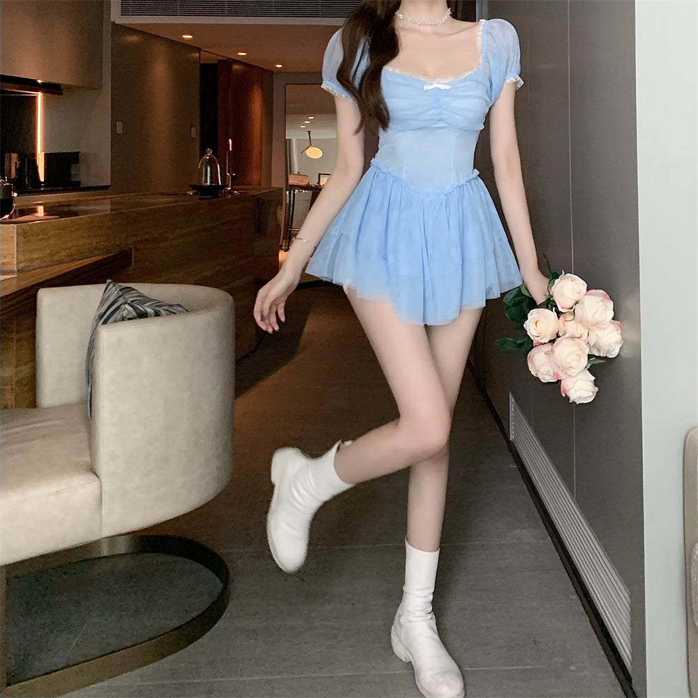 Pink Mesh Sweet First Love Dress   HA0349