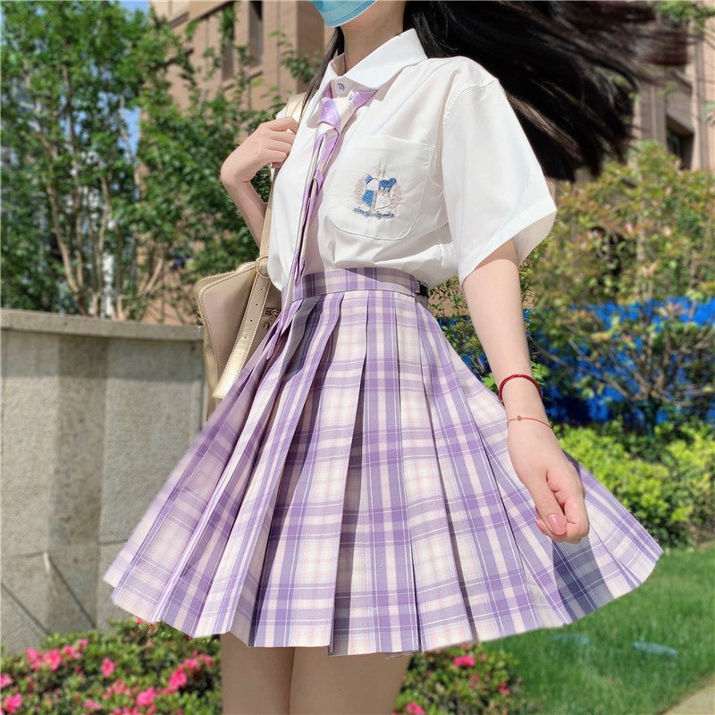 Uniform plaid skirt HA1502