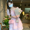Sweet Pink Floral Summer Cake Dress  HA0482