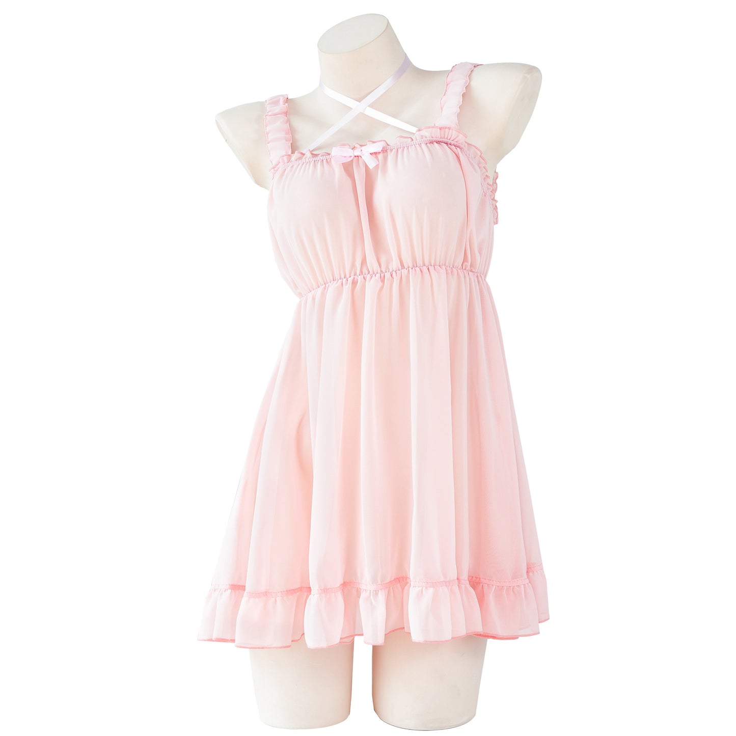 Pink and tender chiffon dress   HA1071