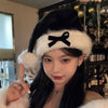 Black Bow Christmas Hat HA1309
