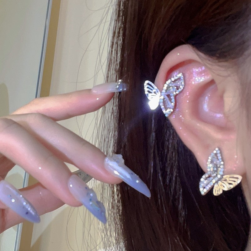 Zircon Hollow Butterfly Ear Clip   HA1725