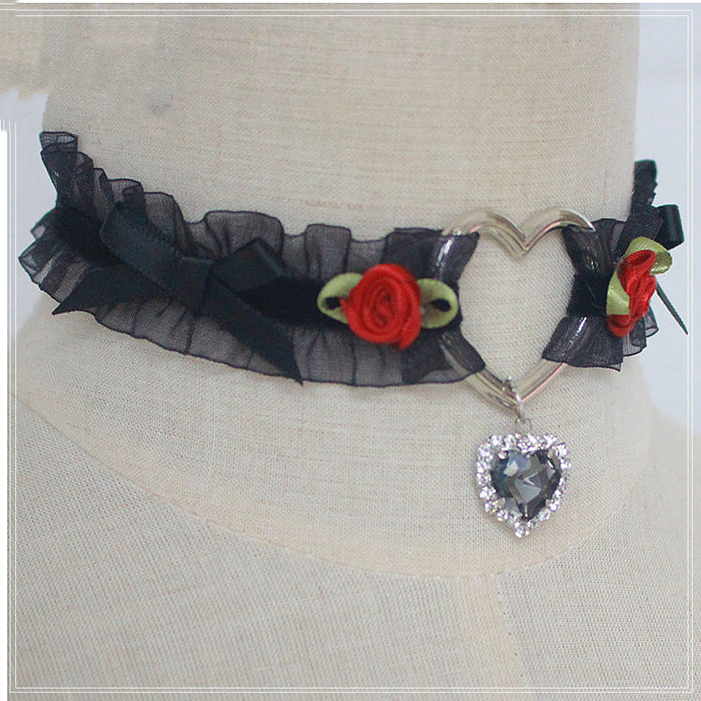 Fairy Cute Pink Heart Necklace    HA0747