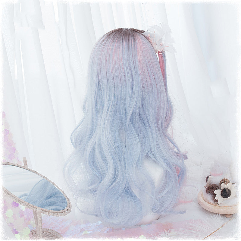 Blue Pink Gradient Lolita Wig    HA0411