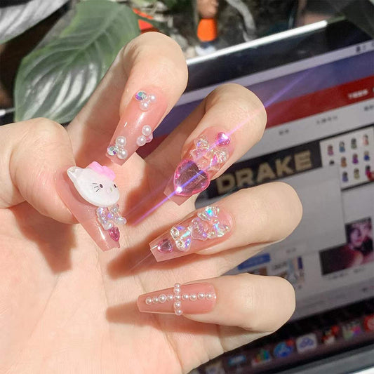 Pearl Heart Nail Patch   HA00129