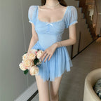 Pink Mesh Sweet First Love Dress   HA0349