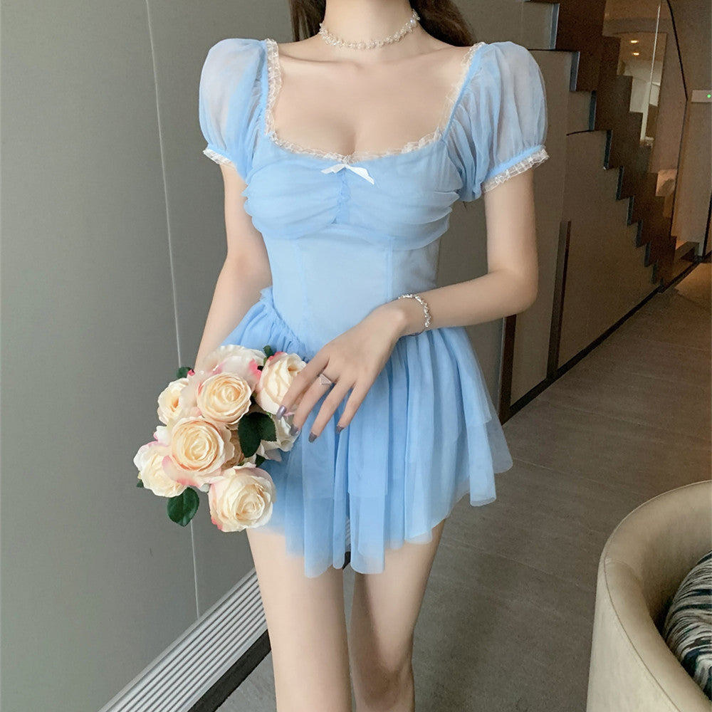 Pink Mesh Sweet First Love Dress   HA0349