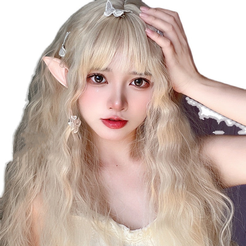 Women's blond long curly hair   HA0269