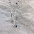 Butterfly Pearl Clavicle Chain   HA1296