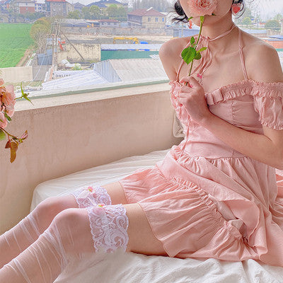 Lace Translucent Over-the-Knee Socks    HA0531