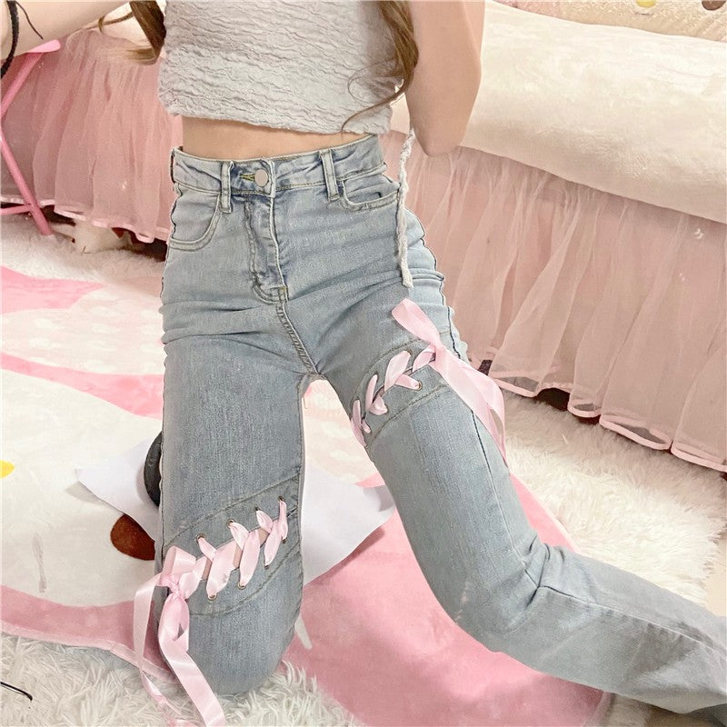 Flared slit jeans HA1507