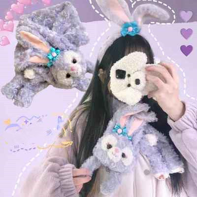 Plush warm scarf and hat   HA0767