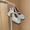 Fairy Feng Rhinestone Mary Jane Shoes   HA0592