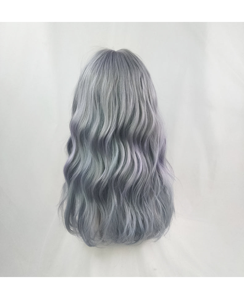 Gray-blue curly hair  HA0038